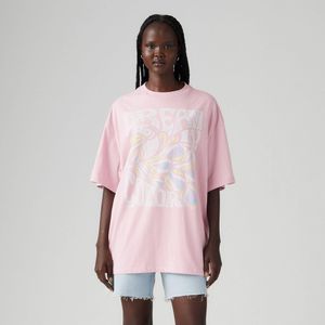 Levi's Pink Graphic Short Stack Oversized T-Shirt