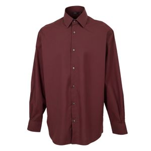 Boss Purple Netstat Long Sleeve Oxford Shirt for men