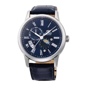 Orient Blue Contemporary Sun And Moon Automatic Dress Watch for men