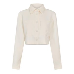 GOOD AMERICAN White Denim Jacket