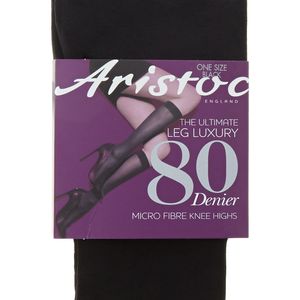 Aristoc Black The Ultimate Luxury Leg 80 Denier Knee High Socks