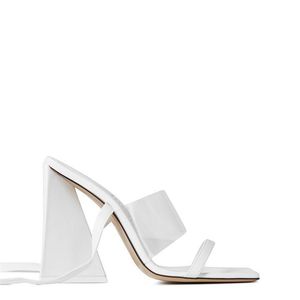 Steve Madden White Rolloutb Heeled Mule
