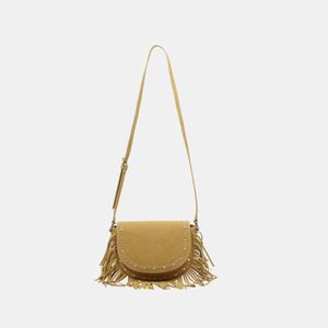Firetrap Natural Suede Crossbody Bag