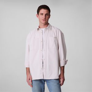 Calvin Klein Purple Relaxed Chambray Cotton Long Sleeve Oversized Fit Overshirt for men