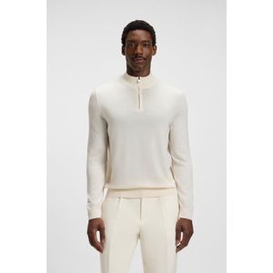 Boss Natural Zip-Neck Sweater for men