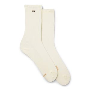 Boss White Two-Pack Of Regular-Length Socks With Logo Details