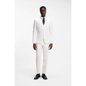 HUGO White Three-Piece Extra-Slim-Fit Suit for men