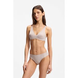 Boss Pink Super-Soft Lace Bralette With Plaque