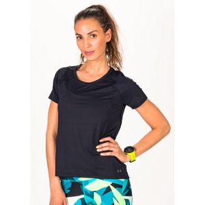 Camiseta manga corta Qualifier Iso-Chill Run Under Armour de color Negro