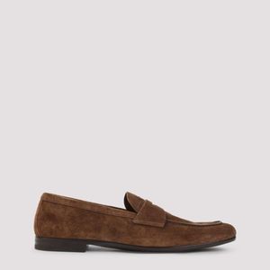 Prada Brown Calf Leather Loafers for men