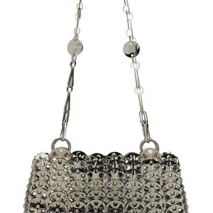 Rabanne Metallic Shoulder Bag Xtra 69 Steel