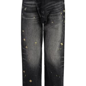 R13 Black Straight-Leg Jeans Cotton