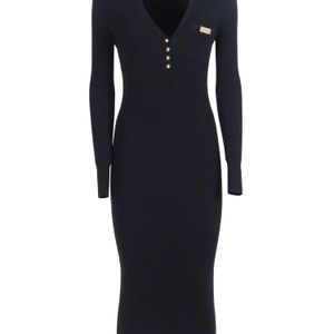Elisabetta Franchi Blue Knit Dress