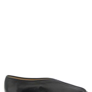 Lemaire Black Solid Flat Piped Ballet Flats