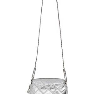 Tory Burch White Quilted Leather Crossbody Bag