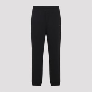 Moncler Black Logo Fleece Track Pants for men