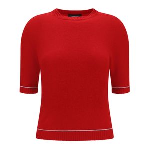 Fabiana Filippi Red Brushed Sweater