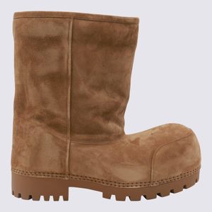 Balenciaga Brown Alaska Fur High Boots