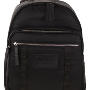 Hogan Black Technical Fabric Backpack