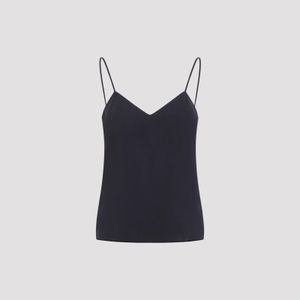 Max Mara Blue Unghia Washed Silk Tank Top