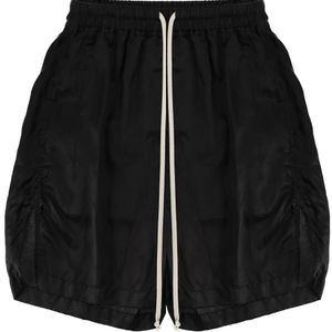 Rick Owens Black Solid Shorts for men