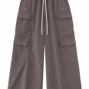 Rick Owens Brown High-Waisted Cargo Trousers for men