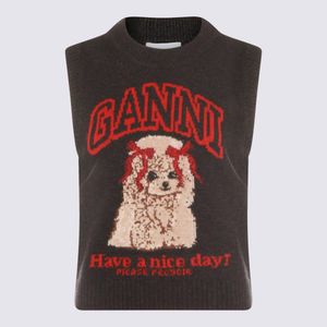 Ganni Red Sweaters _Wo Recycled Wo Pa