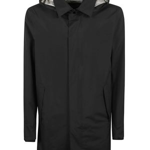 Herno Black Impermeabile Trench for men