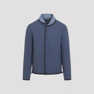 Sease Blue Reversible Jacket Polyamide Elastane for men