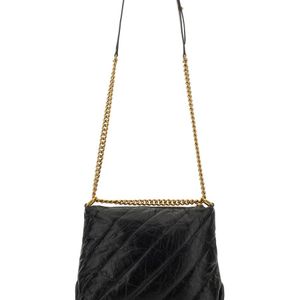 Balenciaga Black Hobo Bag Crush Leather Domesticated Calf Shoulder