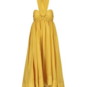 Zimmermann Devi Halter Max Dress In Yellow