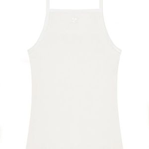 Courreges White Contrasting Tank Top
