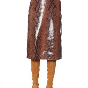 DSquared² Brown Python Print Skirt