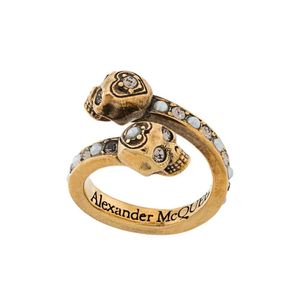 Alexander McQueen Wrap-around Skull Ring メタリック