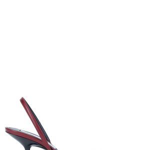 Victoria Beckham Red Slingback Sandals Calfskin