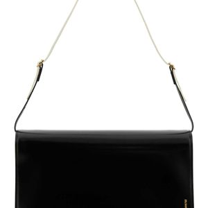 Jil Sander Black Leather Medium File Shoulder Bag