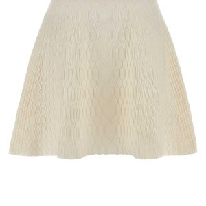 Balmain Natural Ivory Knit Skirt