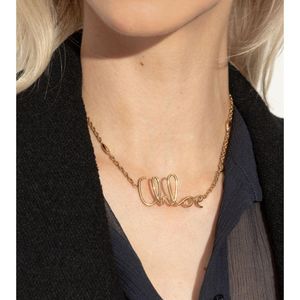 Chloé Metallic Necklace With Logo