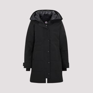 Canada Goose Black Quilted Parka With Down-Filled Hood