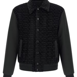 Balmain Black Logo Bomber Jacket for men