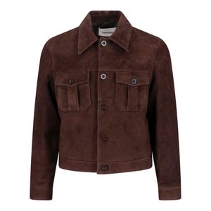 TONYWACK Brown Trucker Jacket for men