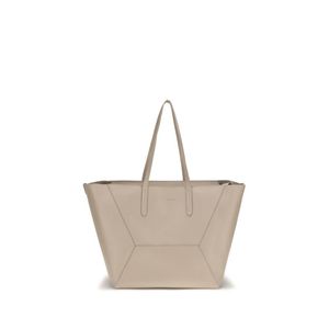 Brunello Cucinelli Grey Calf Leather Bos Taurus Shoulder Bag