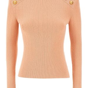 Balmain White 'Chiocciola' Sweater