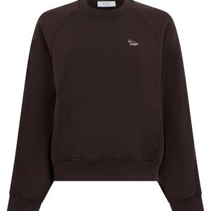 Maison Kitsuné Black Oversized Cotton Sweatshirt Sweatshirts