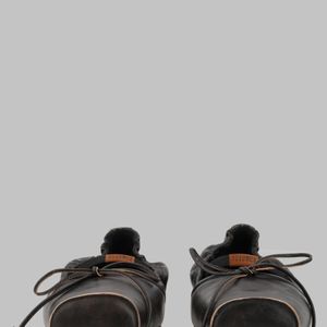 MM6 by Maison Margiela Black Ballet Flats Square Toe Leather Calf