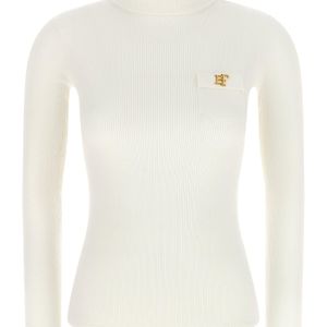 Elisabetta Franchi White Turtleneck