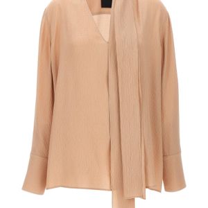 Givenchy Natural Pussy Bow Silk Blouse