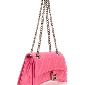 Balenciaga Pink Shoulder Bag Crush Leather