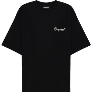 DSquared² Black Signature Loose Fit T-Shirt for men