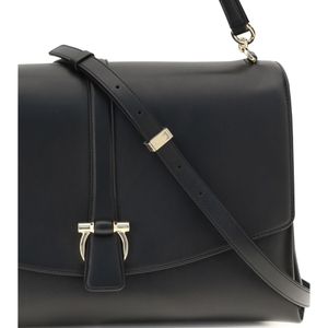 Ferragamo Black Shoulder Bag Mia Large Calf Leather